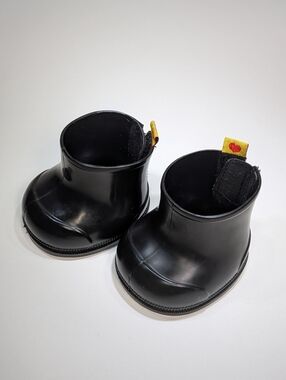 Build A Bear Shoes Wellies Boots Black Rubber Rain Clothes Outfit Plush Toy